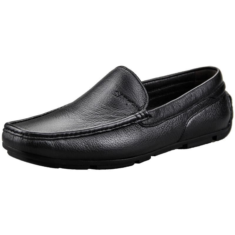 沙驰男鞋鹿皮皮鞋乐福鞋