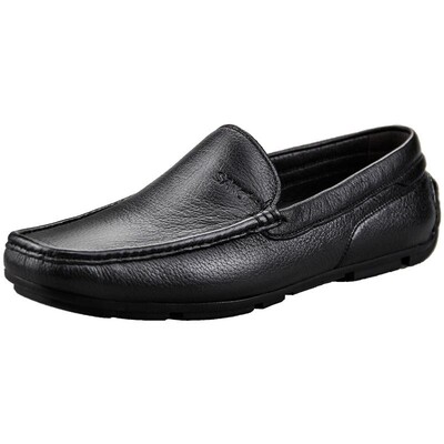 沙驰男鞋鹿皮皮鞋乐福鞋