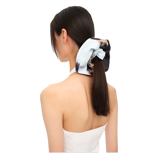 【YIRANTIAN】蕾虎设计感复古造型多色印花马尾发圈发饰labelhood