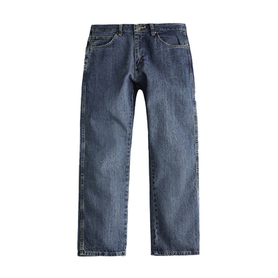 Wrangler威格宽松直筒水洗牛仔裤