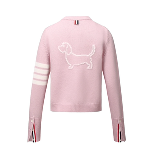 [12期免息][新年系列]THOM BROWNE女士羊毛HECTOR图案圆领开衫