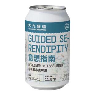 大九酿造意想指南柏林酸小麦啤酒330ml*6罐装国产精酿金桔柠檬