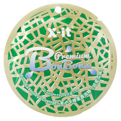 益美滋xit果汁香润糖麦卢卡蜂蜜富含vc香润糖袋装哈密瓜味U