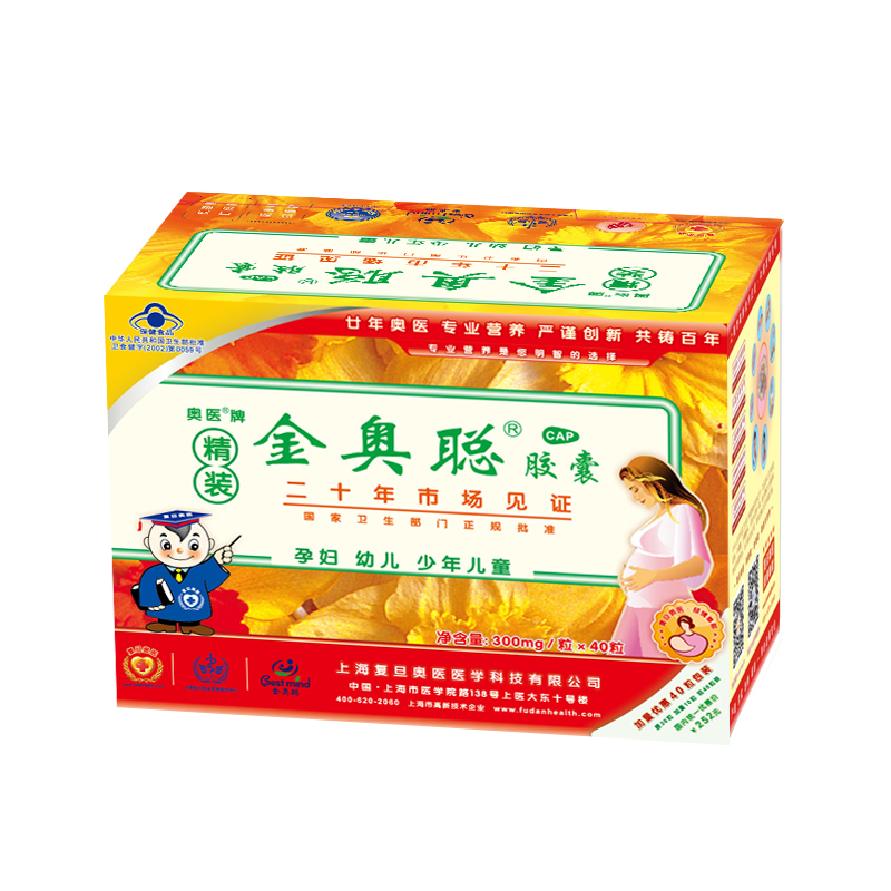 奧醫(yī)金奧聰改善記憶α-亞麻酸膠囊復合?；撬峋S生素鋅300mg*40粒