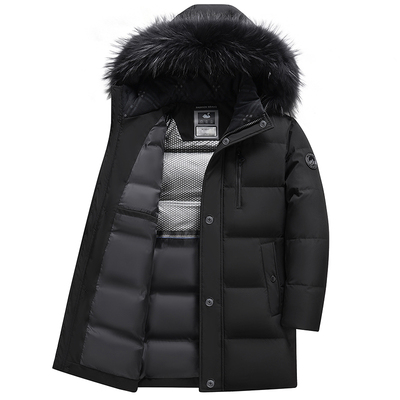 新款中长款羽绒服男加厚保暖