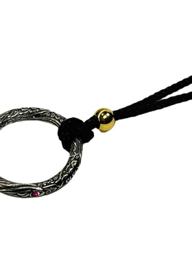 DIDOU平安扣祥云吊坠925银乾坤圈可调节项链送男朋友高级轻奢礼物