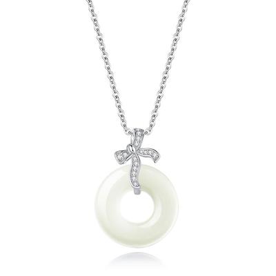 paraskors和田玉平安扣项链