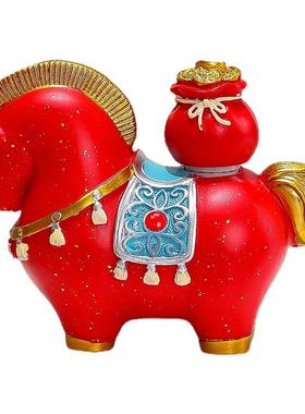 新款元宝国朝马年装饰摆件礼盒