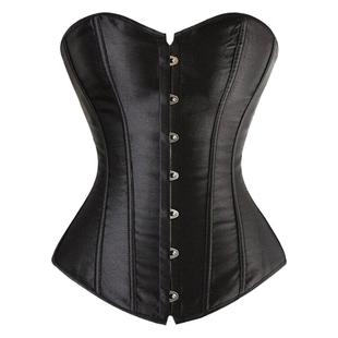 欧美色丁宫廷束身衣腰夹马甲英式收复corset内衣外穿塑身衣美体