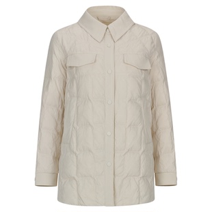 DTLANDO/商场同款冬季新品女装简约百搭翻领90鸭绒衬衫羽绒服外套