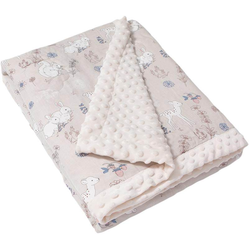 LittleTiny婴儿豆豆毯宝宝秋冬季被子新生纱布盖毯儿童四季毛毯子