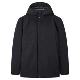 九牧王男士冬季保暖御寒中长款加厚夹克外套连帽羽绒服