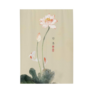 中式门帘隔断帘入户家用室内半截布帘大门卧室半帘布艺帘子挂帘