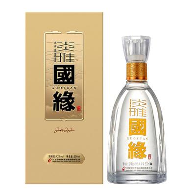 国缘淡雅国缘42度500ml白酒
