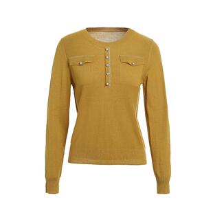 乔万尼商场同款百搭针织衫软糯亲肤绵羊毛百搭修身高级感EI4M645