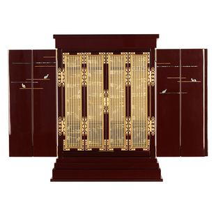 佛柜神台供奉祖先财神观音菩萨神佛龛柜挂壁式家用供台佛龛带门