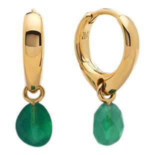 Monica Vinader莫妮卡珍珠Nura耳扣玛瑙虎眼石耳环绿松石耳饰冬日