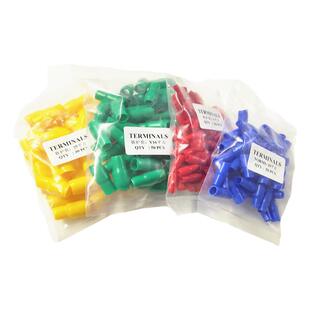 绝缘软套管冷压接线裸端子护套 电缆铜鼻子电线色套V6V10V16平方