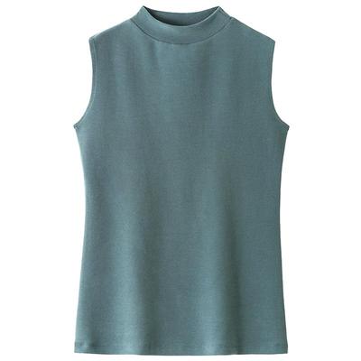 春秋季加厚保暖无袖背心打底衫女