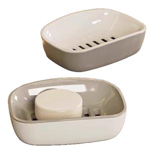 轻奢肥皂盒家用卫生间沥水香皂盒双层沥水大号香皂置物架洗衣皂盒