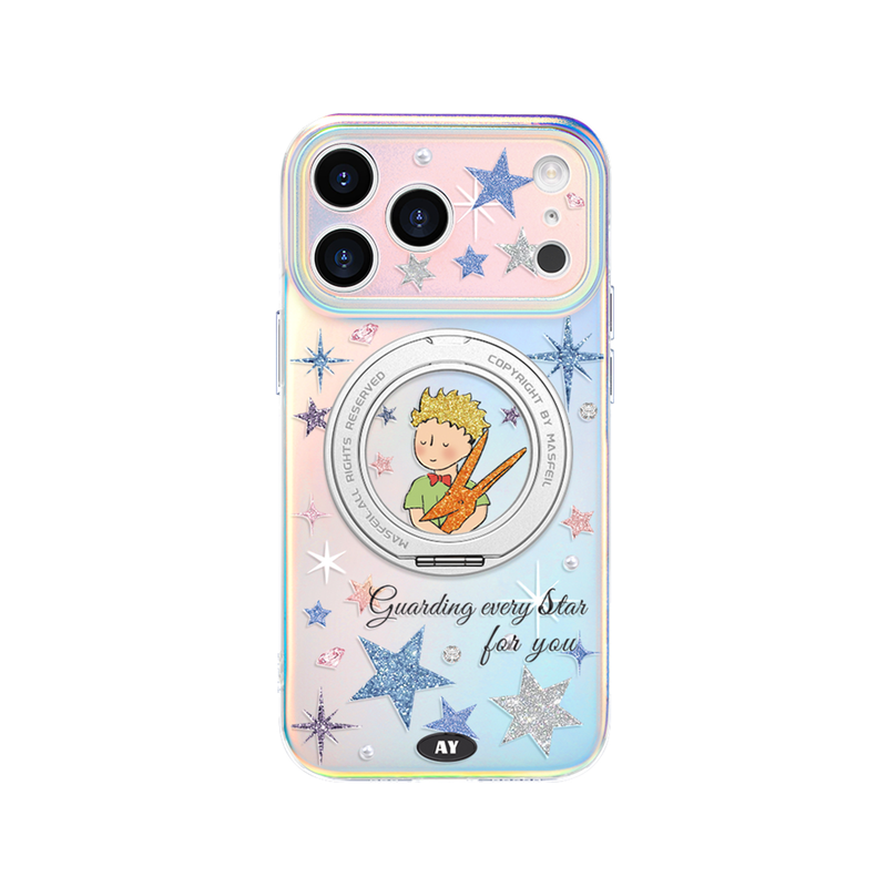 ANGYING × 闪烁星星王子适用苹果17promax手机壳新款iphone16pro磁吸带支架ip15支点Lo5套全包高级好看14/13