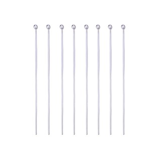 S925纯银T针 圆头针圆珠T针DIY女手链项链吊坠串玉珠子手工银配件