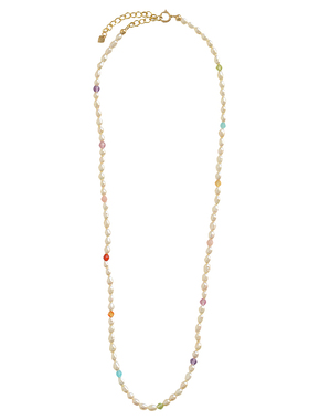 幸运美国包金项链天然淡水珍珠