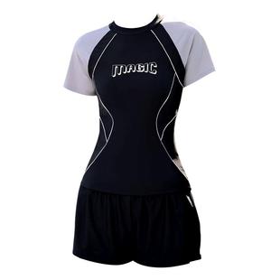 泳衣女2025新款保守分体泳装游泳馆专用微胖女孩泡温泉遮肉游泳衣