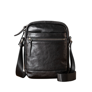后步2026新款男士真皮单肩包时尚头层牛皮斜挎包简约通勤休闲男包