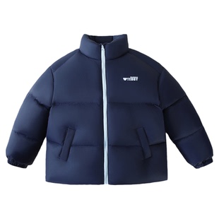 精典泰迪品牌男童女童立领羽绒服白鸭绒儿童加厚面包服无帽外套