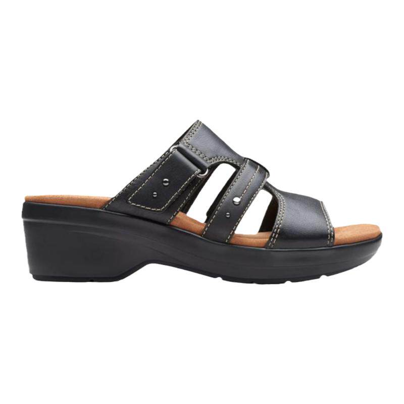 clarks/其乐女鞋坡跟凉鞋露趾厚底凉拖Tuleah Jane皮革沙滩海滩