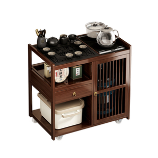茶桌家用小茶台可移动茶几非实木茶水柜多功能烧水壶一体阳台茶车