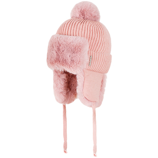 NP儿童帽子秋冬季女孩保暖护耳毛线帽女童针织帽男加绒加厚雷锋帽