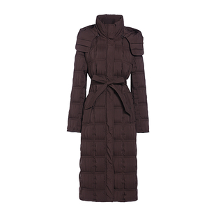 【博主同款】JESSIE过膝连帽羽绒服女90鹅绒系带量感外套25冬新款