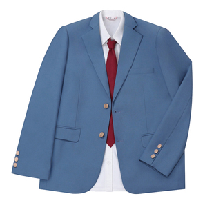 樱花家族原创jk漫画感 绀碧色西服西裤 DK制服外套上衣套装男女