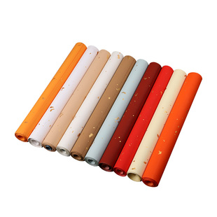 彩色宣纸四尺六尺洒金蜡染笺半生半熟宣纸对开条屏万年红佛黄洒金