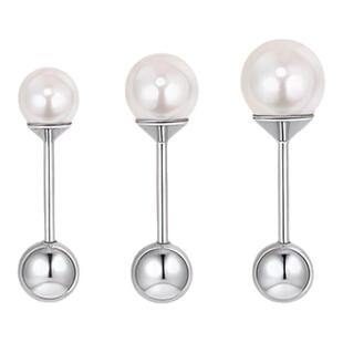 钛研社｜医学钛钢绝美珍珠女士耳钉耳饰设计感耳骨钉养耳洞高级感