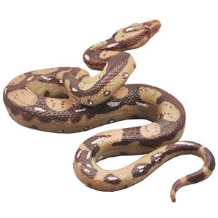 童德仿真蛇模型儿童野生动物玩具爬行动物蟒蛇眼镜蛇响尾蛇银环蛇