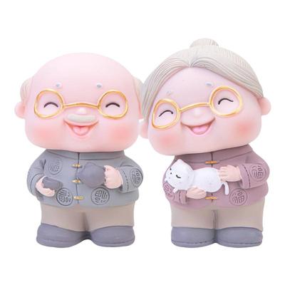 烘焙蛋糕装饰慈祥茶壶老人祝寿