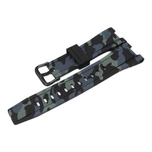 适配卡西欧GSTB100硅胶橡胶手表带gstW300/410/400G/S310配件