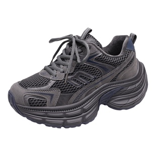 厚底老爹鞋女2025年秋冬季新款轻便加绒运动鞋增高百搭透气休闲鞋