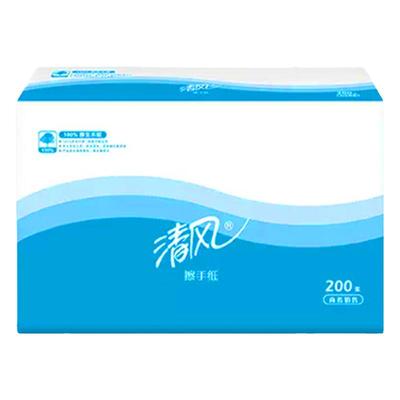 【正品】清风擦手纸200抽20包/箱