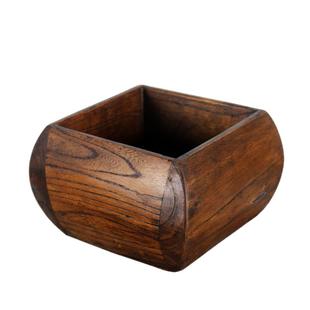 老榆木聚财斗盒日进斗金小米斗招财进宝开张婚庆礼品实木艺术摆件