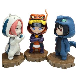 TOPTOY火影忍者疾风传萌兽派对系列盲盒搪胶毛绒可爱挂件送礼物