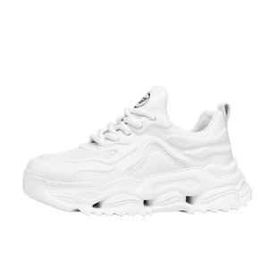 U7男鞋冬季潮鞋2025新款真皮厚底增高休闲运动鞋男头层牛皮老爹鞋