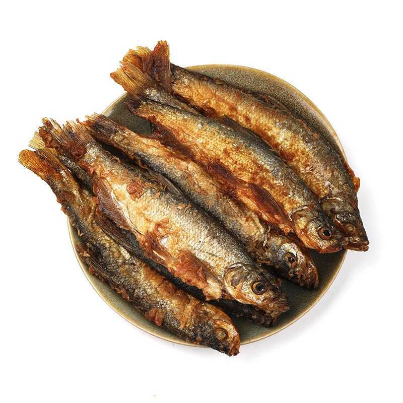 农家油炸小白条鱼微山湖小鲫鱼油炸小鱼新鲜整条餐条咸鱼即食包邮