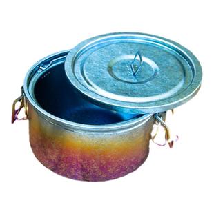 钛途TiTo纯钛户外微压锅2L蒸饭炖汤露营煮饭神器野炊锅具便携汤锅