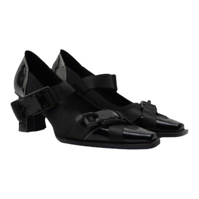 Colorful Bridge丨黑武士机能方头玛丽珍鞋 一字带女士高跟鞋