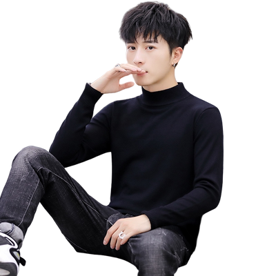 秋冬季男士毛衣打底衫半高领