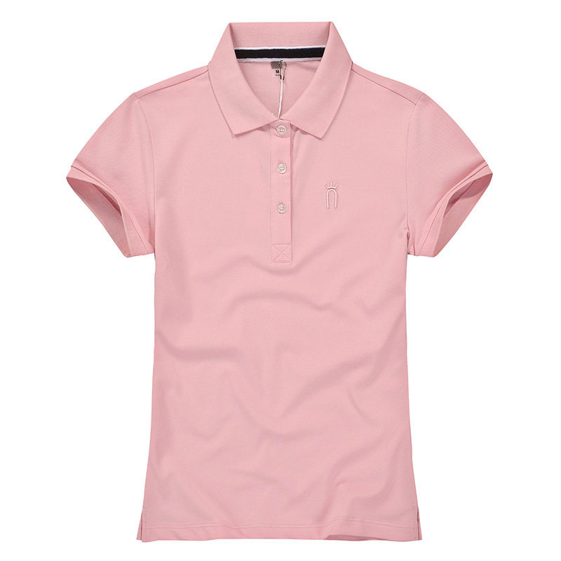 夏季纯棉短袖t恤女士翻领POLO衫